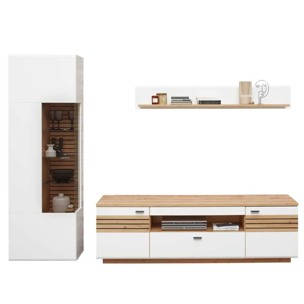 Wohnen Wohnwände<Wohnzimmer Möbel Kombi modern - Niam (dreiteilig)