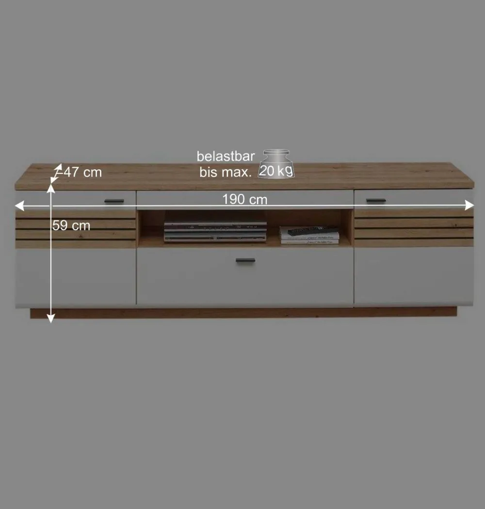 Wohnen Wohnwände<Wohnzimmer Möbel Kombi modern - Niam (dreiteilig)