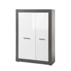 Wohnen Wohnwände<Wohnzimmer Möbel Kombi zweifarbig - Istensa (vierteilig)