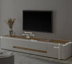 Wohnen Wohnwände<Wohnzimmer Möbelset für Wand TV - Nonessia (dreiteilig)