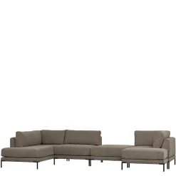 Wohnen Hocker<Wohnzimmer Polsterhocker in Taupe - Birte