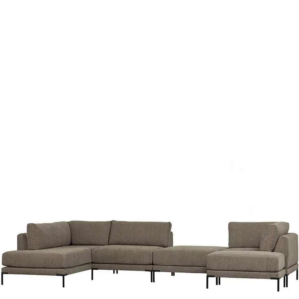 Wohnen Hocker<Wohnzimmer Polsterhocker in Taupe - Birte
