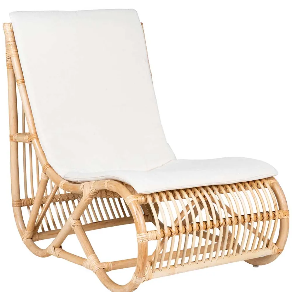 Wohnen Sessel<Wohnzimmer Rattan Loungestuhl in Natur - Abramas