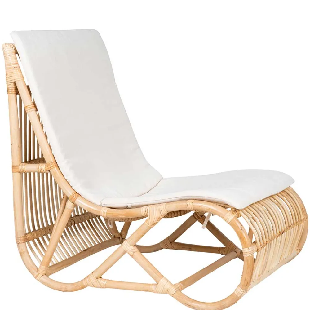 Wohnen Sessel<Wohnzimmer Rattan Loungestuhl in Natur - Abramas