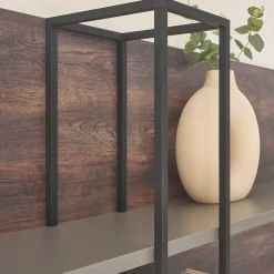 Wohnen Regale<Wohnzimmer Regal in Eiche Dunkel und Anthrazit - Mundo