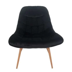 Wohnen Sessel|Stühle<Wohnzimmer Samtstuhl in Schwarz - Nocina