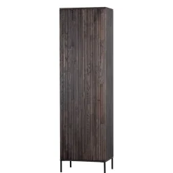 Wohnen Vitrinen<Wohnzimmer Schrank in Esche Dunkel & Schwarz - Eyes