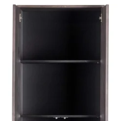 Wohnen Vitrinen<Wohnzimmer Schrank in Esche Dunkel & Schwarz - Eyes