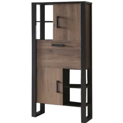 Wohnen Vitrinen<Wohnzimmer Schrank in Nussbaum Optik - Dudleys I