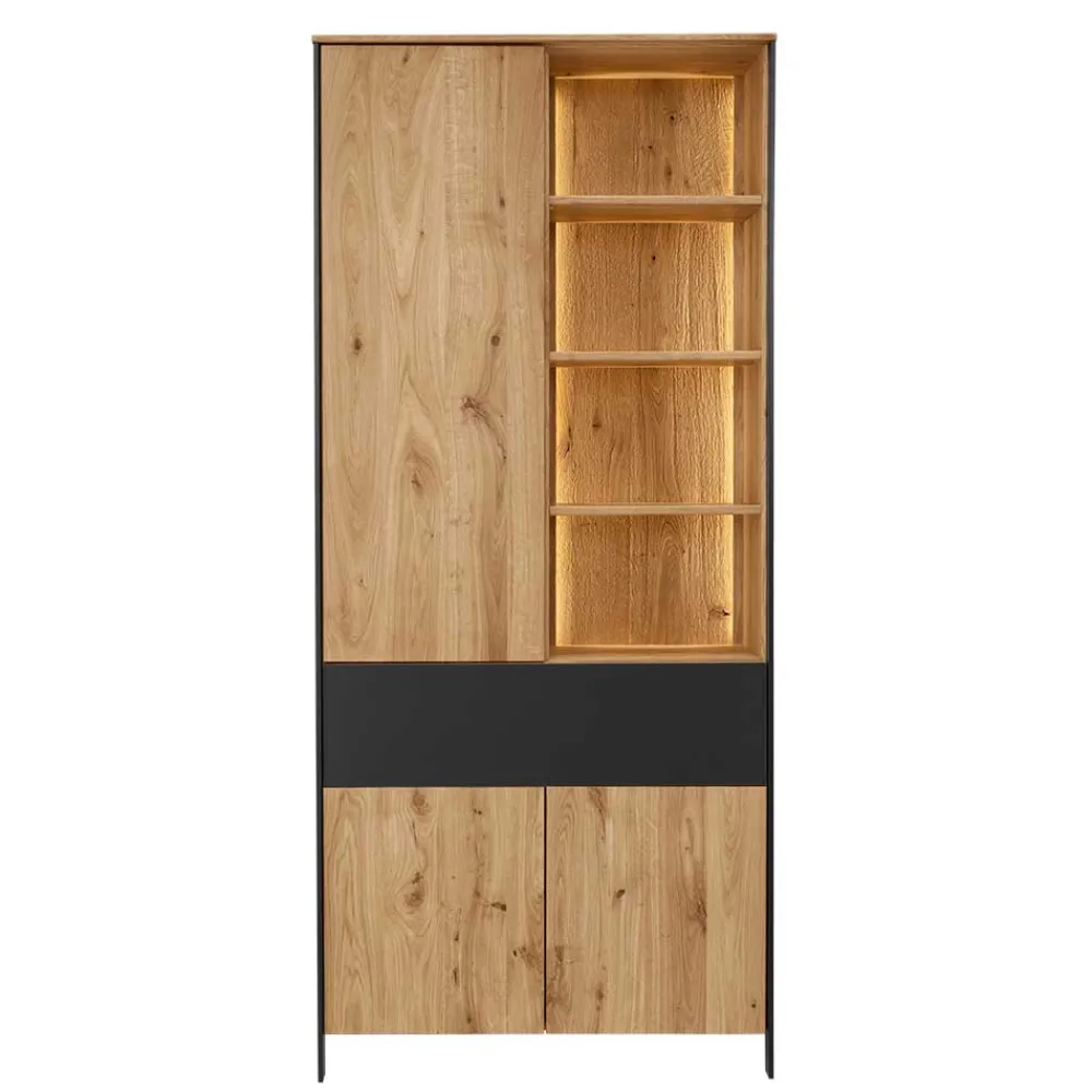 Wohnen Vitrinen<Wohnzimmer Schrank mit Beleuchtung LED - Viligrana