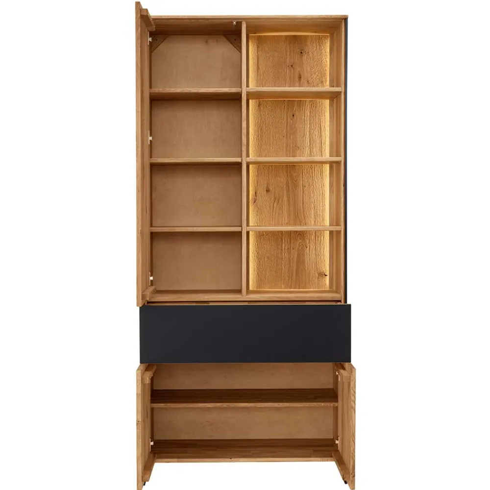 Wohnen Vitrinen<Wohnzimmer Schrank mit Beleuchtung LED - Viligrana