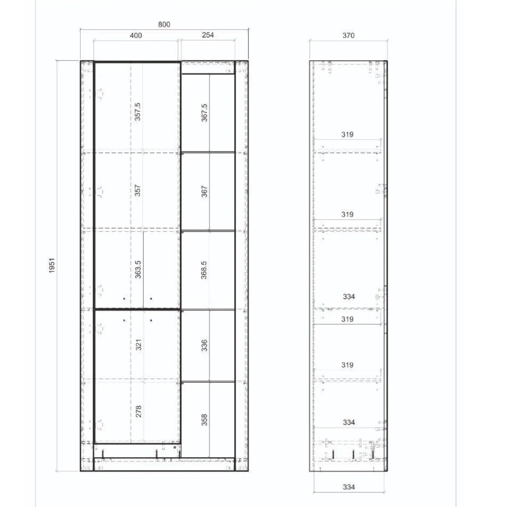 Wohnen Vitrinen<Wohnzimmer Schrank mit fünf offenen Fächern - Adejano