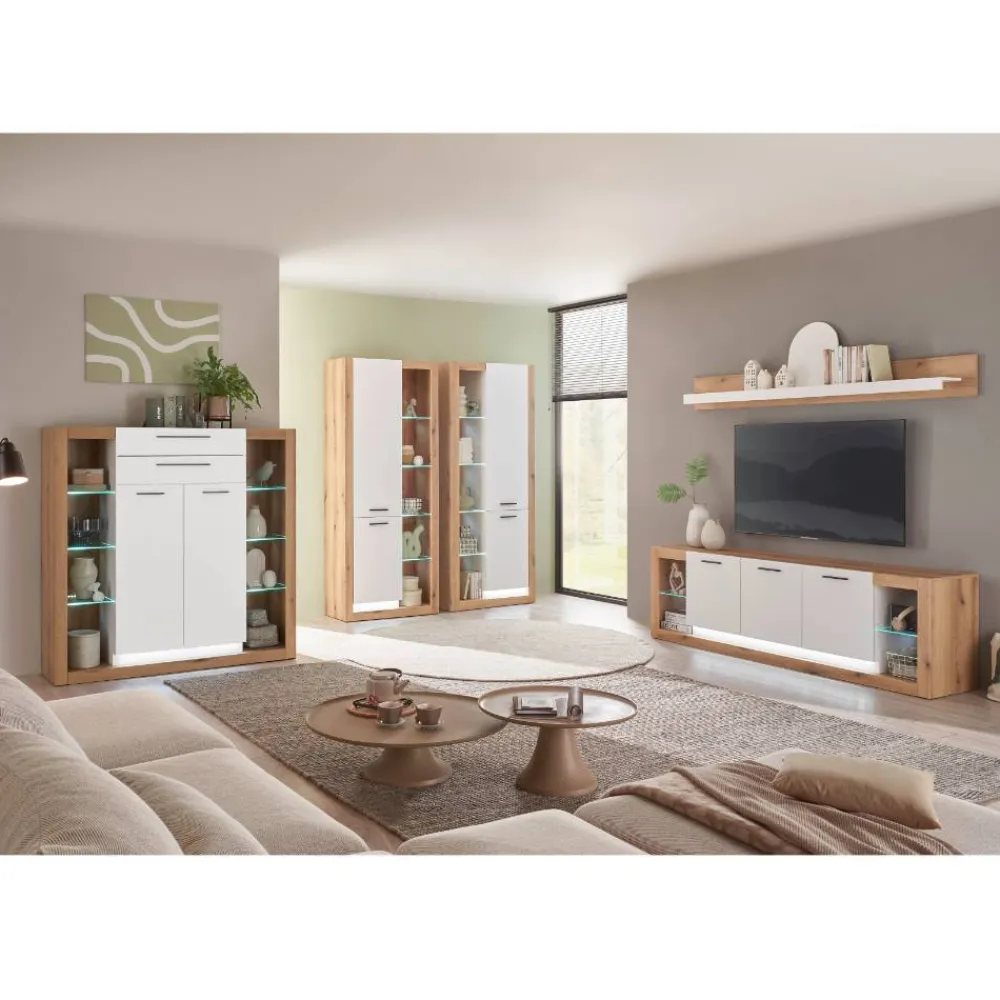 Wohnen Vitrinen<Wohnzimmer Schrank mit fünf offenen Fächern - Adejano