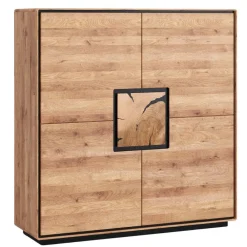 Wohnen Highboards<Wohnzimmer Schrank mit Hirnholz Applikation - Shipper