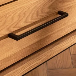 Wohnen Vitrinen<Wohnzimmer Schrank mit Tür Fischgrät Optik - Kerfa
