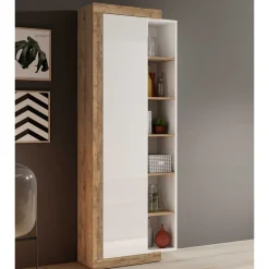 Wohnen Vitrinen|Schränke<Wohnzimmer Schrank mit Tür & sechs Fächern - Milvara