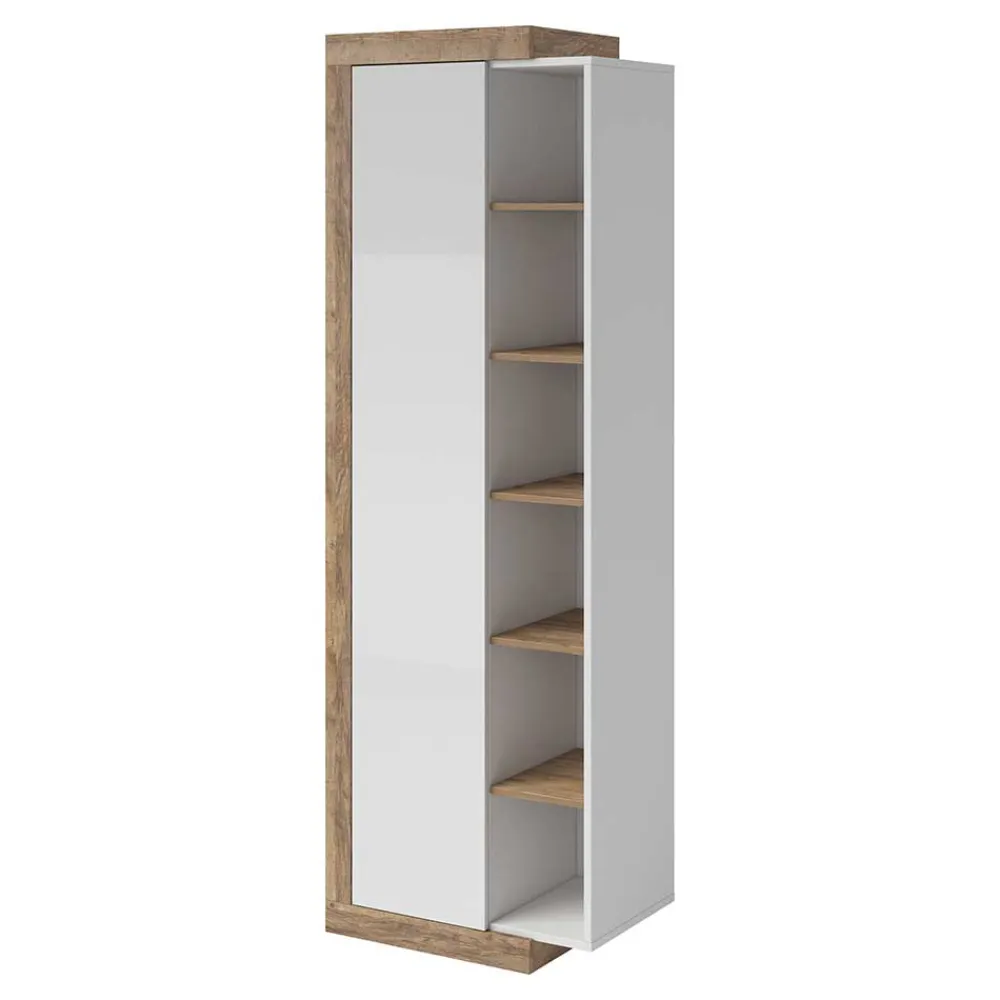 Wohnen Vitrinen|Schränke<Wohnzimmer Schrank mit Tür & sechs Fächern - Milvara