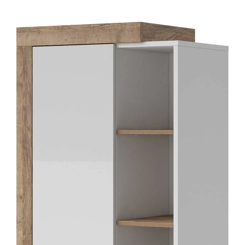 Wohnen Vitrinen|Schränke<Wohnzimmer Schrank mit Tür & sechs Fächern - Milvara