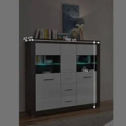 Wohnen Wohnwände<Wohnzimmer Schrank Set modern - Istensa I (zweiteilig)