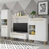 Wohnen Wohnwände<Wohnzimmer Schrankset im Skandi Design - Ginko (vierteilig)