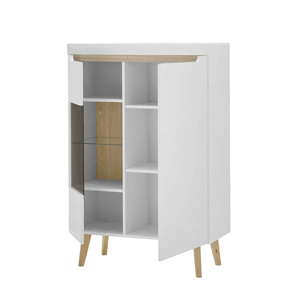 Wohnen Wohnwände<Wohnzimmer Schrankset im Skandi Design - Ginko (vierteilig)