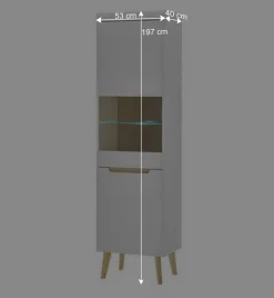 Wohnen Wohnwände<Wohnzimmer Schrankset im Skandi Design - Ginko (vierteilig)