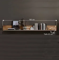 Wohnen Wohnwände<Wohnzimmer Schrankwand Lisepio mit Beleuchtung (fünfteilig)