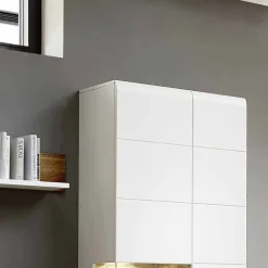 Wohnen Wohnwände<Wohnzimmer Schrankwand Lisepio mit Beleuchtung (fünfteilig)