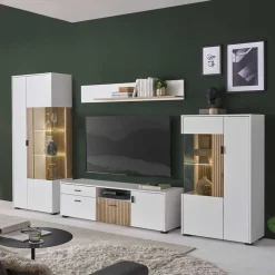 Wohnen Wohnwände<Wohnzimmer Schränke & Regal Set - Nenaloro (vierteilig)
