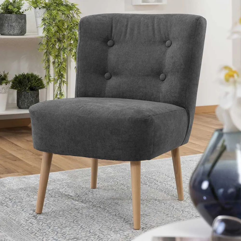 Wohnen Sessel<Wohnzimmer Sessel in Anthrazit - Rionja