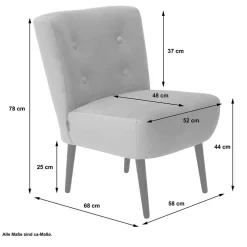 Wohnen Sessel<Wohnzimmer Sessel in Anthrazit - Rionja