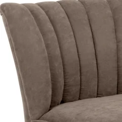 Wohnen Sessel<Wohnzimmer Sessel in Beigegrau Velours - Vomano