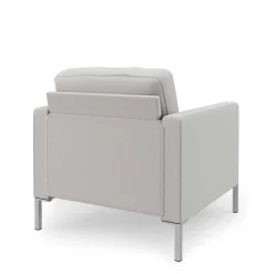 Wohnen Sessel<Wohnzimmer Sessel in Creme und Silber - Calaccio