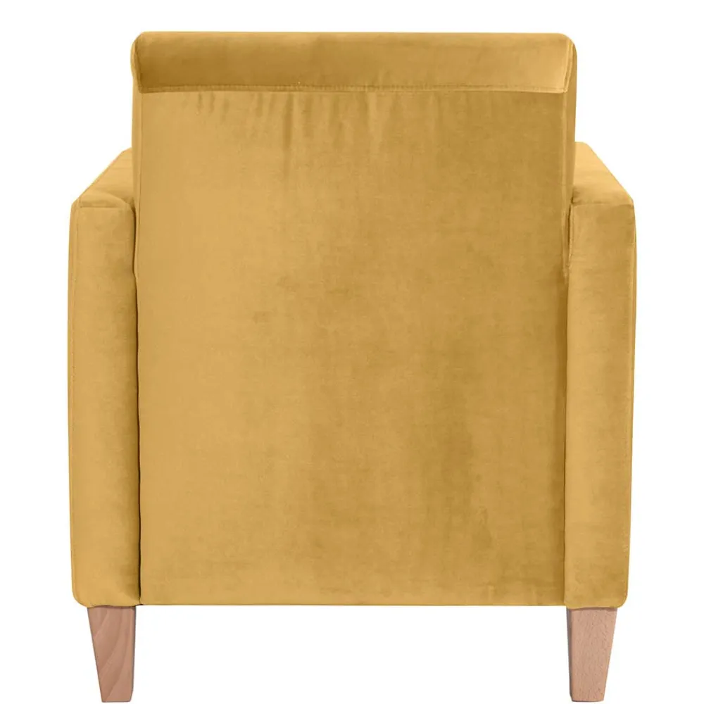 Wohnen Sessel<Wohnzimmer Sessel in Gelb und Buche - Salm