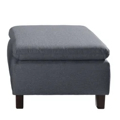 Wohnen Sessel<Wohnzimmer Sessel in Jeansblau und Nussbaum - Ilea