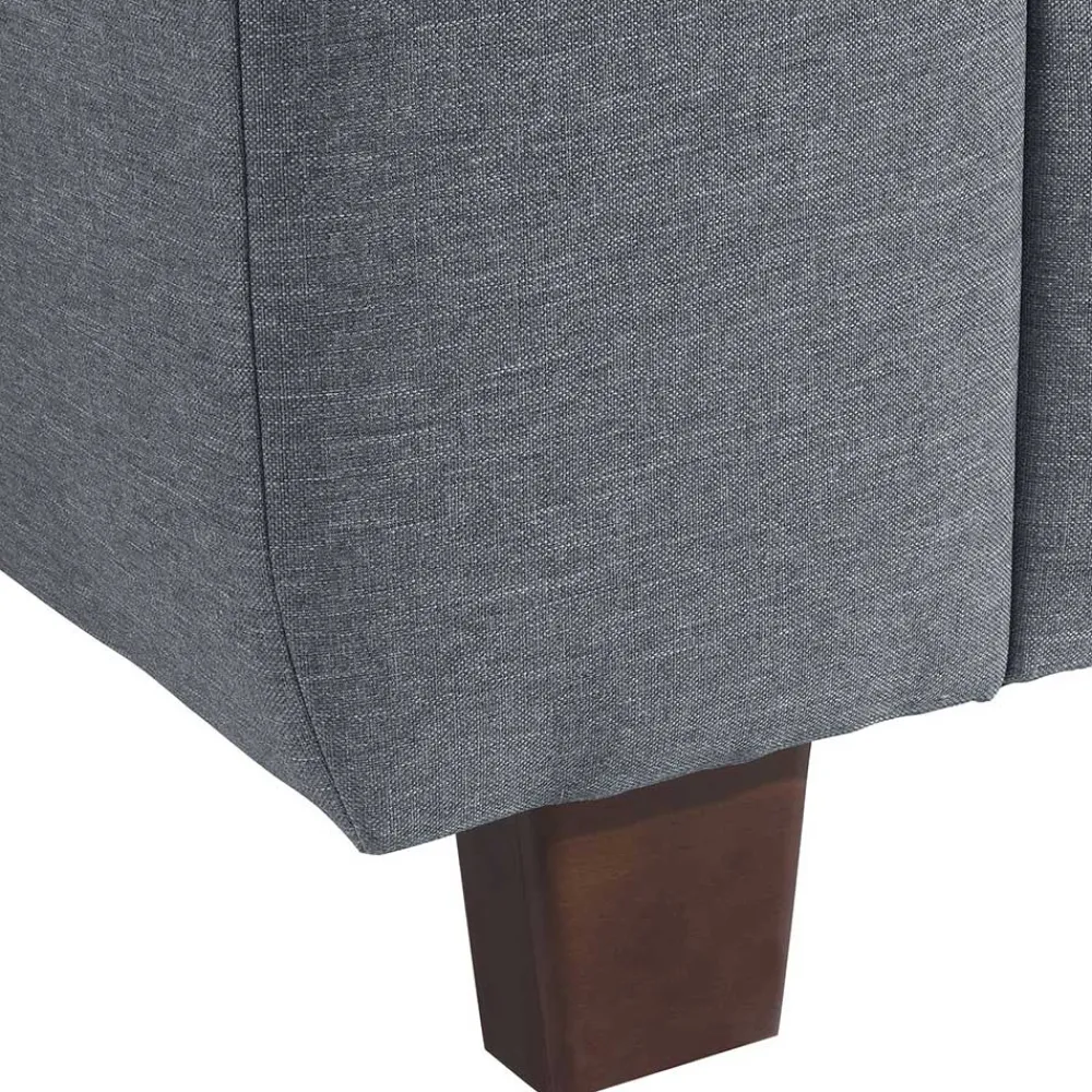 Wohnen Sessel<Wohnzimmer Sessel in Jeansblau und Nussbaum - Ilea