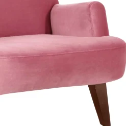 Wohnen Sessel<Wohnzimmer Sessel in Rosa und Nussbaum - Jily