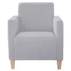 Wohnen Sessel<Wohnzimmer Sessel in Silbergrau und Buche - Terasus