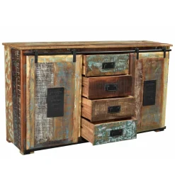 Wohnen Sideboards<Wohnzimmer Sideboard Vayamos in Braun Bunt