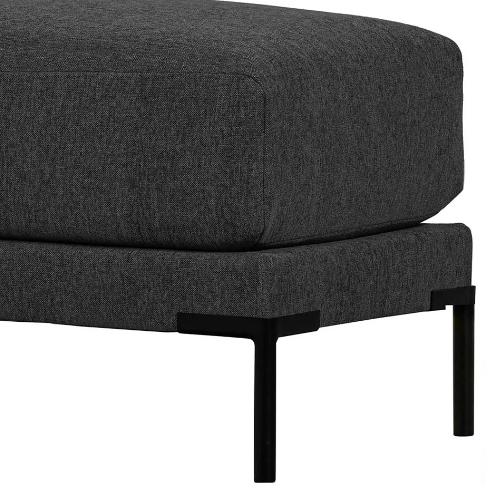 Wohnen Hocker<Wohnzimmer Sitzhocker in Dunkelgrau - Marietta
