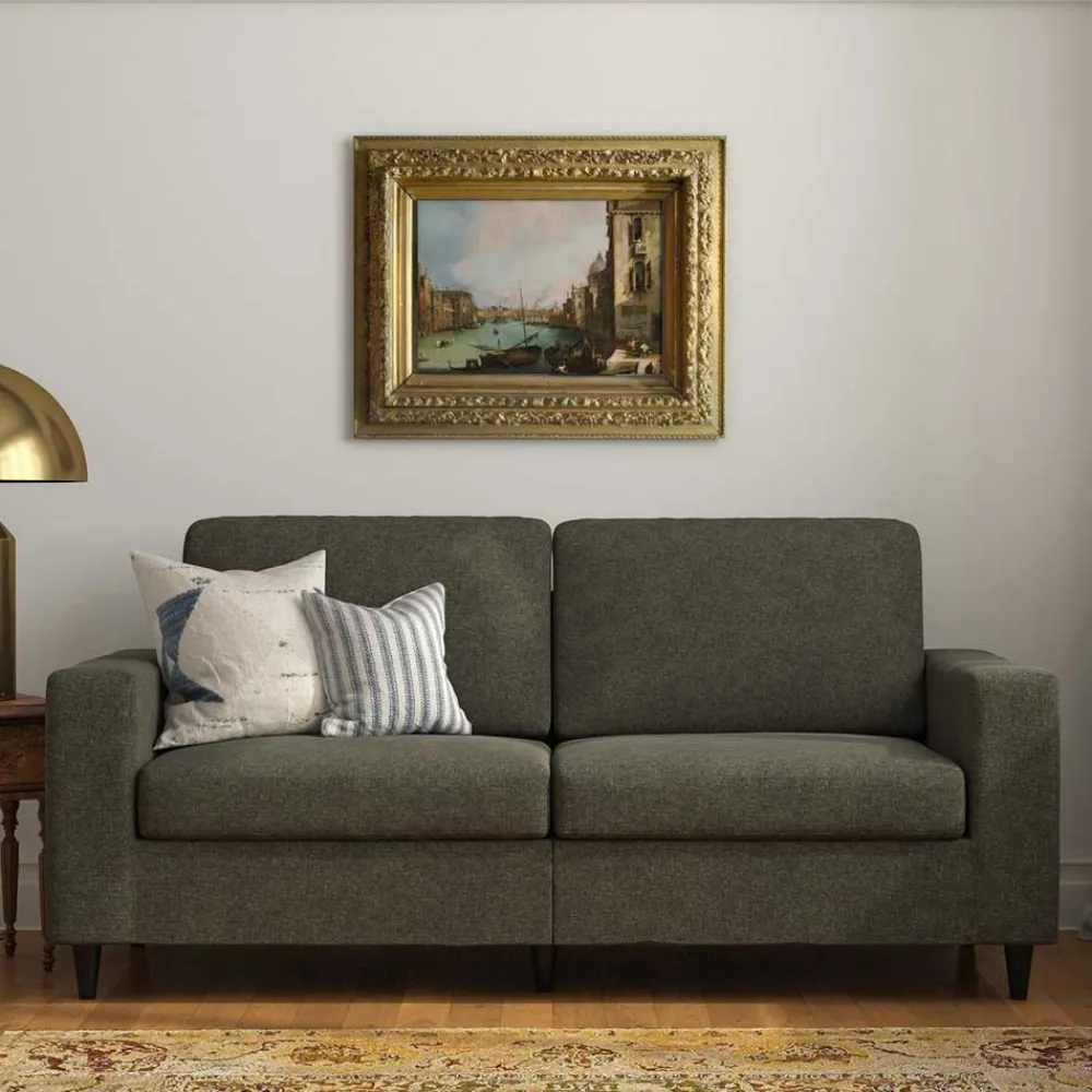 Wohnen Sofas<Wohnzimmer Sofa in Grau Stoffbezug - Alicia