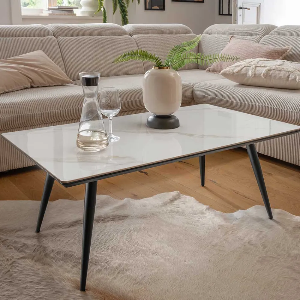 Wohnen Tische<Wohnzimmer Sofatisch aus Keramik Marmor Optik - Havanna