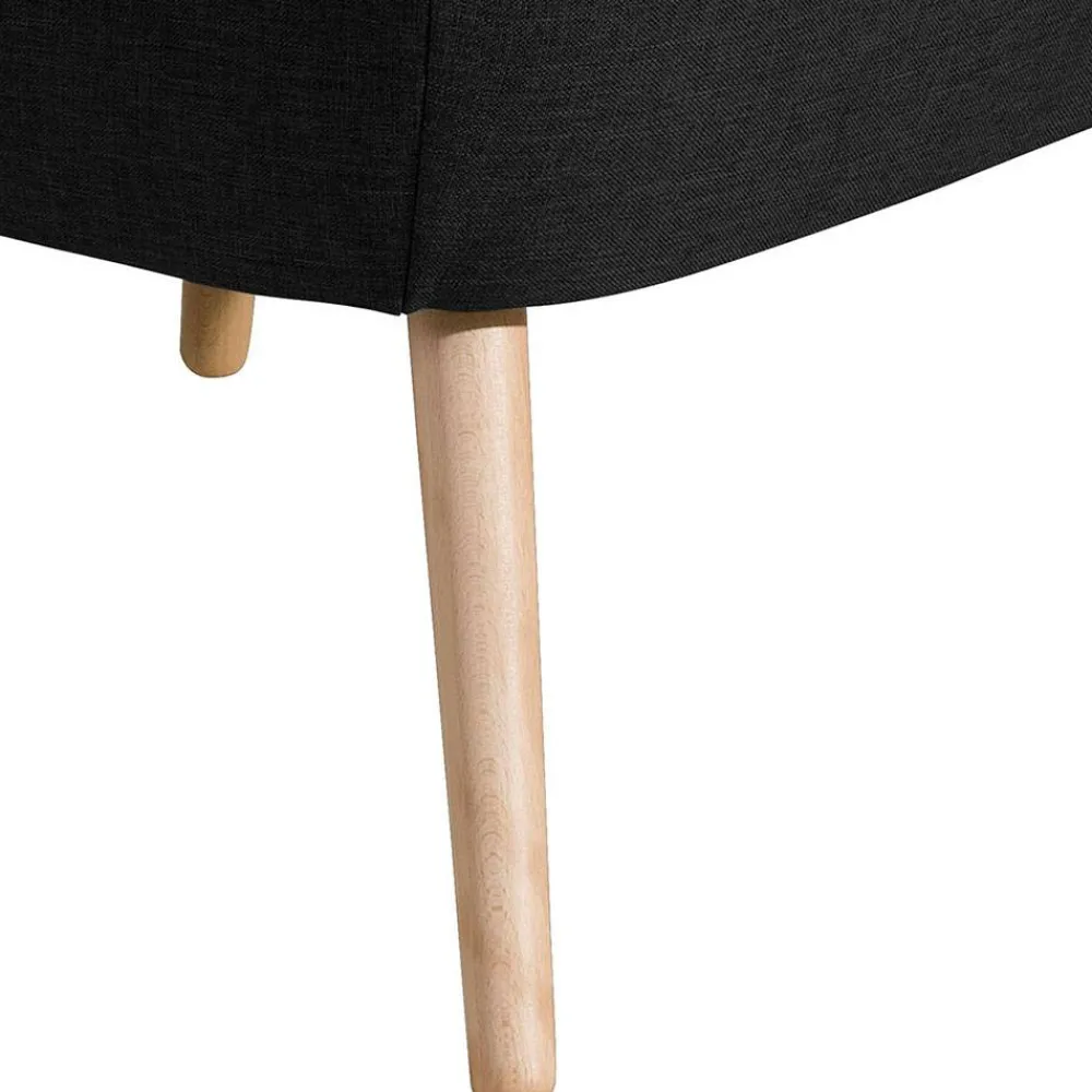 Wohnen Sessel<Wohnzimmer Stoffsessel in Schwarz - Adaliz