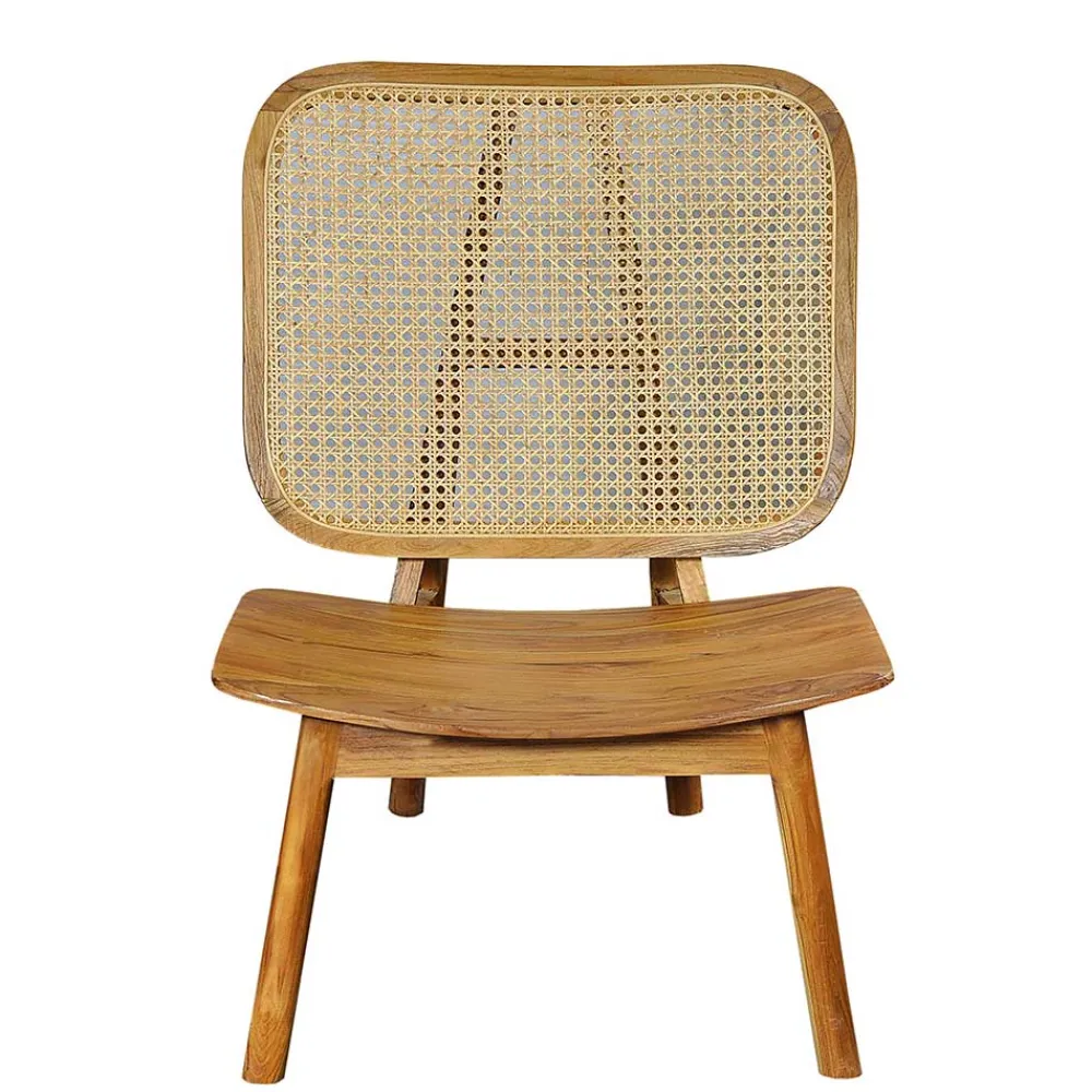 Wohnen Sessel<Wohnzimmer Stuhl aus Teak Massivholz - Vivienno