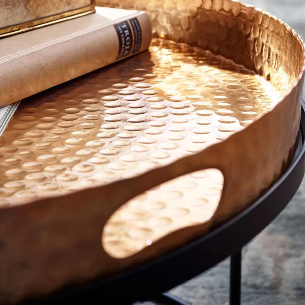 Wohnen Tische<Wohnzimmer Tablett-Tische in Gold - Viborg (zweiteilig)