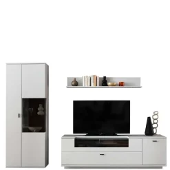 Wohnen Wohnwände<Wohnzimmer TV Anbauwand 270 cm breit - Apulco (dreiteilig)