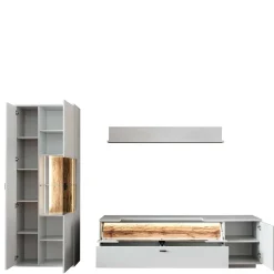 Wohnen Wohnwände<Wohnzimmer TV Anbauwand 270 cm breit - Apulco (dreiteilig)