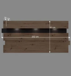 Wohnen Wohnwände<Wohnzimmer TV Anbauwand in Wildeiche - Kuetra (dreiteilig)