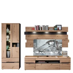 Wohnen Wohnwände<Wohnzimmer TV Anbauwand in Wildeiche - Kuetra (dreiteilig)