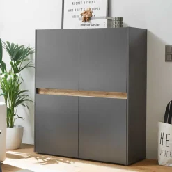 Wohnen Wohnwände<Wohnzimmer TV Anbauwand Kombi - Ahilav (dreiteilig)